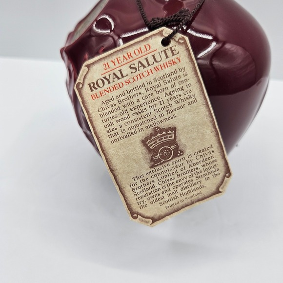 Royal Salute 21 Year Old Blended Scotch Whisky Red Ceramic Bottle Only - Picture 5 of 12